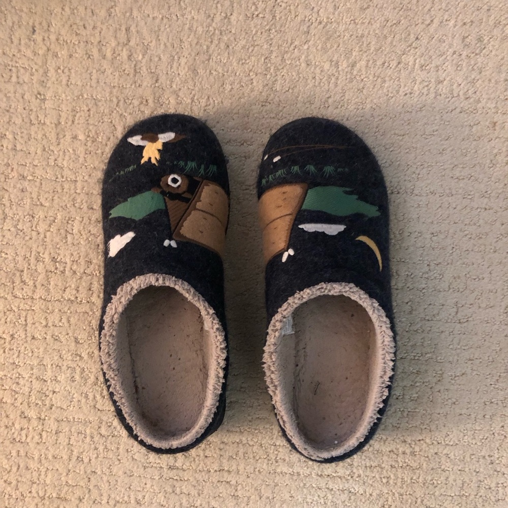 LL Bean Scuffs with Camping Motif